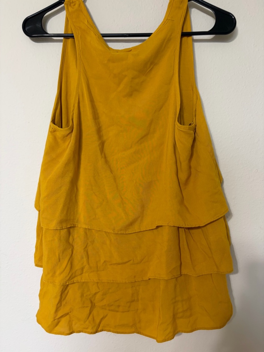Mustard Ruffle Layer Tank Top - Picture 3 of 3
